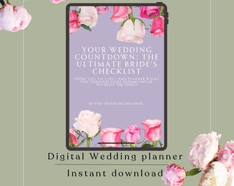 Customizable Wedding Checklist | Digital Wedding Planning Timeline | Printable Bridal To-Do List | Wedding Organizer PDF
