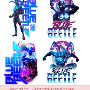 Blue Beetle Party Invitations png, Blue Beetle Birthday Invitations digital download instantly, Blue Beetle invitations png