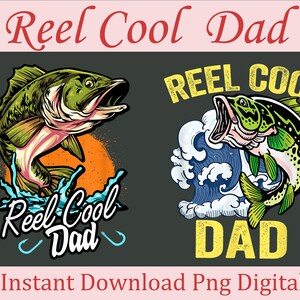 Retro Reel Cool Dad Png, Wishin&#39; I Was Fishin&#39; Png, Fishing Dad Shirt Design Png, Bass Fishing Png, Fathers Day Gift, Dad Birthday Gift Png