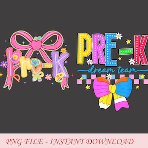 Preppy Pre-K Teacher Png, Pre-K teacher coquette Png, Pre-K shirt, Back to school, Teacher appreciation, Gift for Teacher, Preppy floral Png