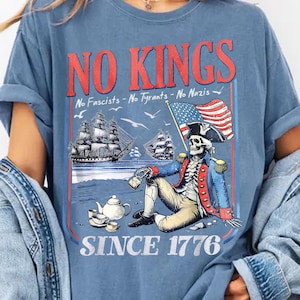 No Kings In America Png, Vintage Patriotic Freedom Liberty, Since 1776, Anti Royalty Crown, Anti Authoritarian,Anti Trump, Political Protest