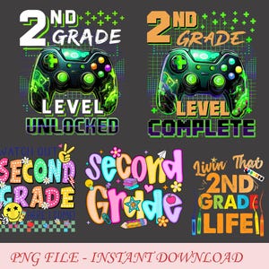 Second Grade Png, Preppy Back to School Second Grade Png, Back to School Png, Second Grade Teacher Png, Preppy Second Grade Png, School Png