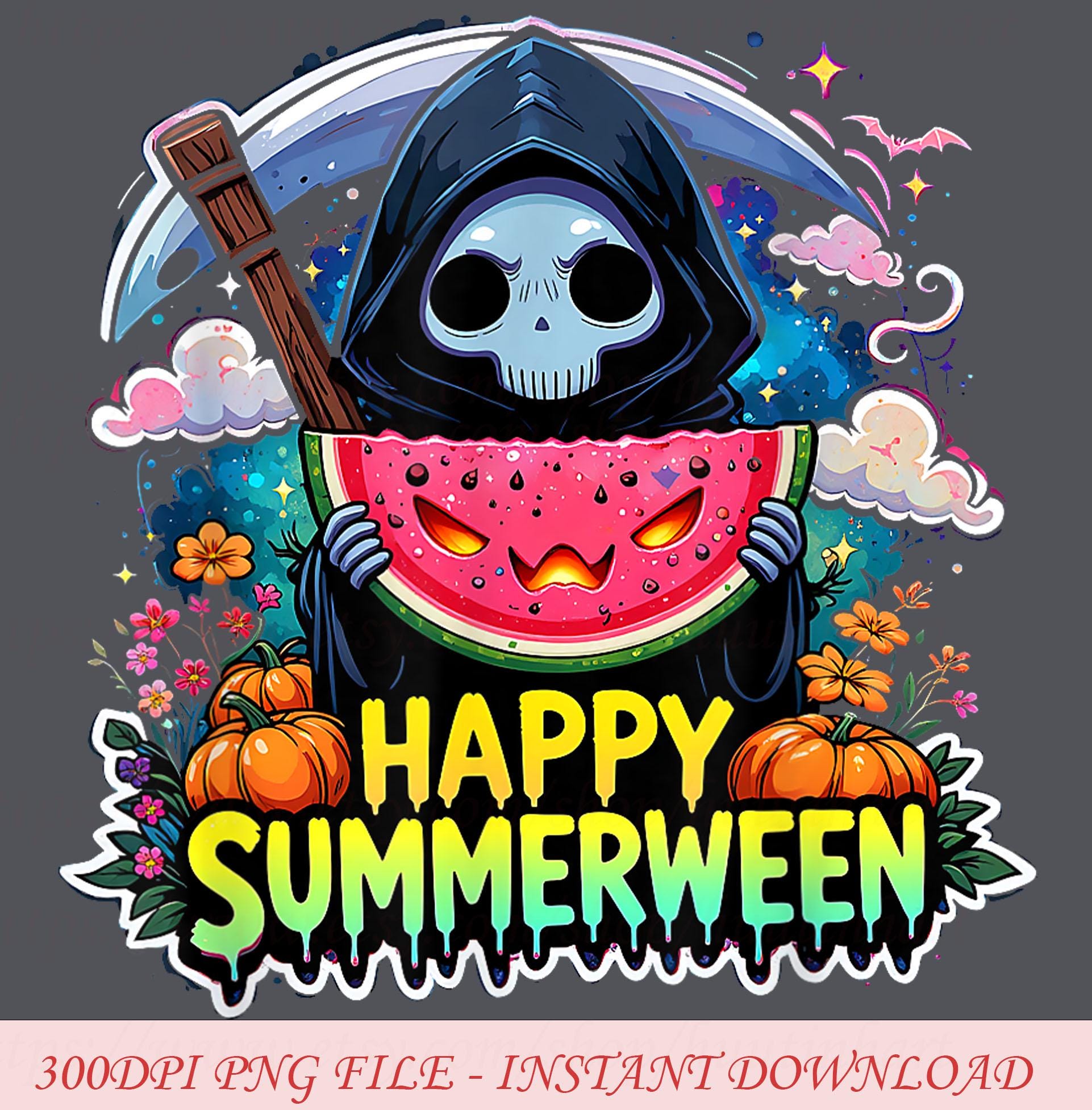 Funny Summerween Png, Halloween Horror Characters Png, Retro Summer Halloween Png, Horror Summer Png, Trendy Summer Halloween Shirt Png FRH5