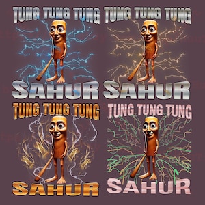Tung Tung Sahur PNG, Funny Ramadan Character Clipart, Sahur Alarm Cartoon Design , Mug, Sublimation, Funny Memes Png , Digital Download