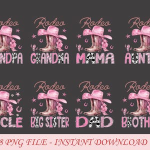 Cowgirls birthday bundle png, Cowgirls birthday girls png, Cowgirl family matching png, Cowgirl boots and hat png
