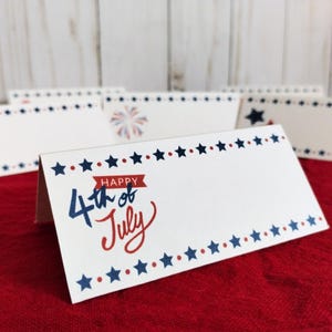 July 4th Food Tent Cards, Patriotic Buffet Food Labels, Printable BBQ Table Signs, 4th of July Place Cards, Independence Day Table Tags