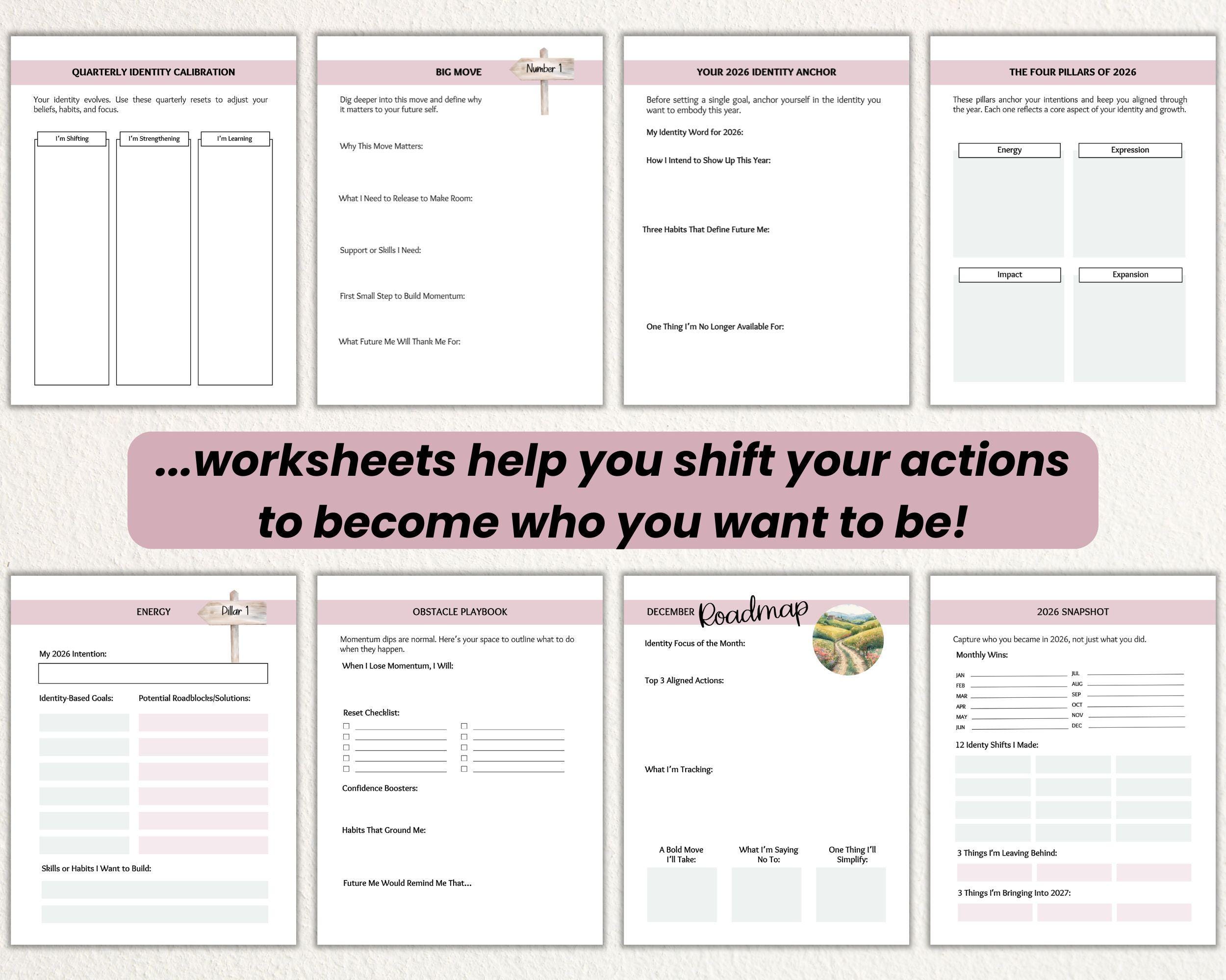 2026 Goals Planner Printable, Goal Setting Workbook and Roadmap, Life ...