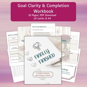 Goal Clarity Workbook; Productivity and Momentum Guide to Stop Procrastination; Project Completion Planner (PDF Download: US Ltr & A4)
