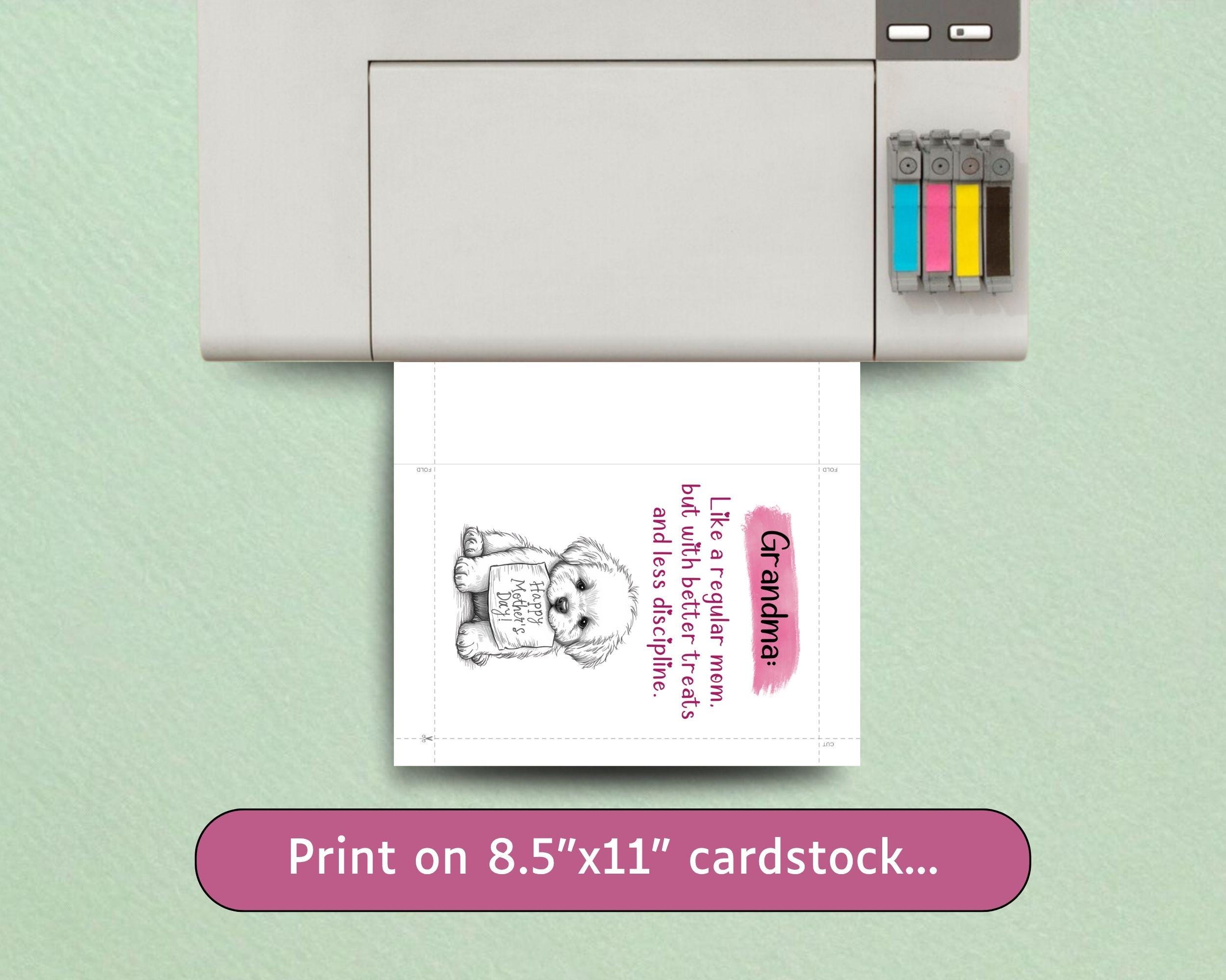 Dog Grandma Mother's Day Card Printable, Happy Mother's Day to Grandma ...