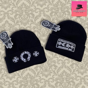 Schwarze Beanie – Streetwear Wintermütze im Chrom Stil