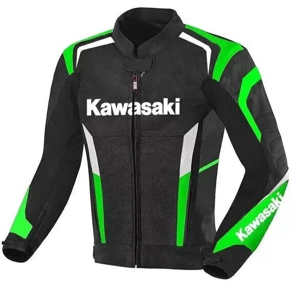 Kawasaki Ninja Leather Jacket: Cowhide Riding Jacket With CE Armor
