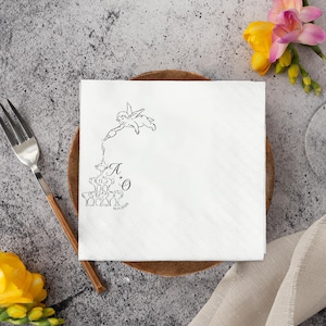 Personalized Cheers to Love Cherub Napkins, Romantic Italian Wedding Cocktail Napkins, Cupid Cin Cin, Bachelorette Napkins, Bridal Shower