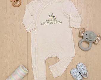 Duck Newest Hunting Baby Romper, Duck Hunting Newborn, Mallard Duck Baby Shower, Little Hunter Gift, Birthday New Baby
