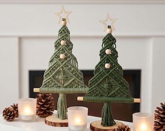 Weben Weihnachtsbaumschmuck, Weihnachtsgeschenk, Weihnachtsschmuck, Handgemachter Weihnachtsbaum, Schreibtischdekoration Artikel, Schreibtisch Dekoration Artikel