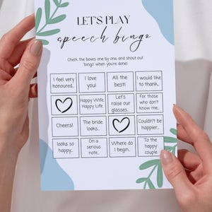 80 Tarjetas de Bingo para Bodas / Edición Discurso de Boda / Juegos Divertidos para Recepción / Minimalista, Colorido, Floral, Moderno / Listo para Imprimir