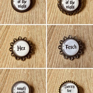 Trachten Broschen aus Metall, Pins, Wiesn Anstecker für Dirndl & Lederhose, Hüte, Caps, Westen, Oktoberfest Accessoire, Junggesellenabschied bild 7