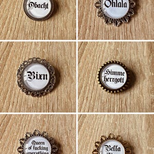 Trachten Broschen aus Metall, Pins, Wiesn Anstecker für Dirndl & Lederhose, Hüte, Caps, Westen, Oktoberfest Accessoire, Junggesellenabschied bild 4