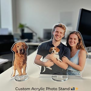 Custom Photo Acrylic Standee, Double sided Acrylic Stand, Christmas Gift,Anniversary Gift for Him&Her, Photo Sculptures, Portrait Gift