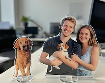 Custom Photo Acrylic Standee, Double sided Acrylic Stand, Christmas Gift,Anniversary Gift for Him&Her, Photo Sculptures, Portrait Gift
