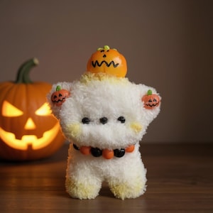 Handmade Stuffed Mini Dog Plush Halloween | Cute Pumpkin Style | Halloween Gift | Halloween Puppy Decor |Halloween decor|Dog Mom Gift
