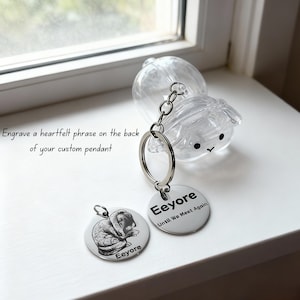 Bunny Hair Keychain, Custom Engraved Pet Charm, Rabbit Fur Keepsake, Gift for Rabbit Lovers, Pet Fur Keepsake, Pet Loss Gift, Easter Gift image 3