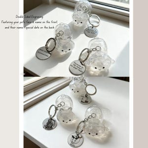 Bunny Hair Keychain, Custom Engraved Pet Charm, Rabbit Fur Keepsake, Gift for Rabbit Lovers, Pet Fur Keepsake, Pet Loss Gift, Easter Gift image 12