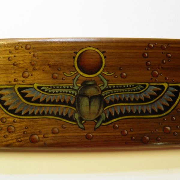 Egyptian Scarab Beetle - Original Wood Panel Art