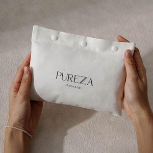 50pcs 8OZ canvas custom makeup bag personalized cotton pouch party favor bags CA-01 image 1
