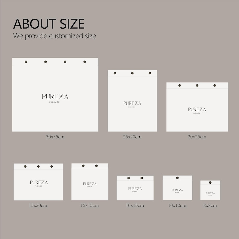 50pcs Thick Cotton Envelope Dust Bags: Custom Logo and size with snap B3-01 image 10