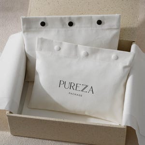 50pcs 8OZ canvas custom makeup bag personalized cotton pouch party favor bags CA-01 image 2