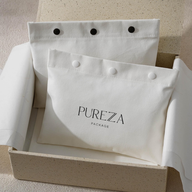 50pcs 8OZ canvas custom makeup bag personalized cotton pouch party favor bags CA-01 image 2