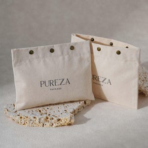 50pcs Thick Cotton Envelope Dust Bags: Custom Logo and size with snap B3-01 image 6