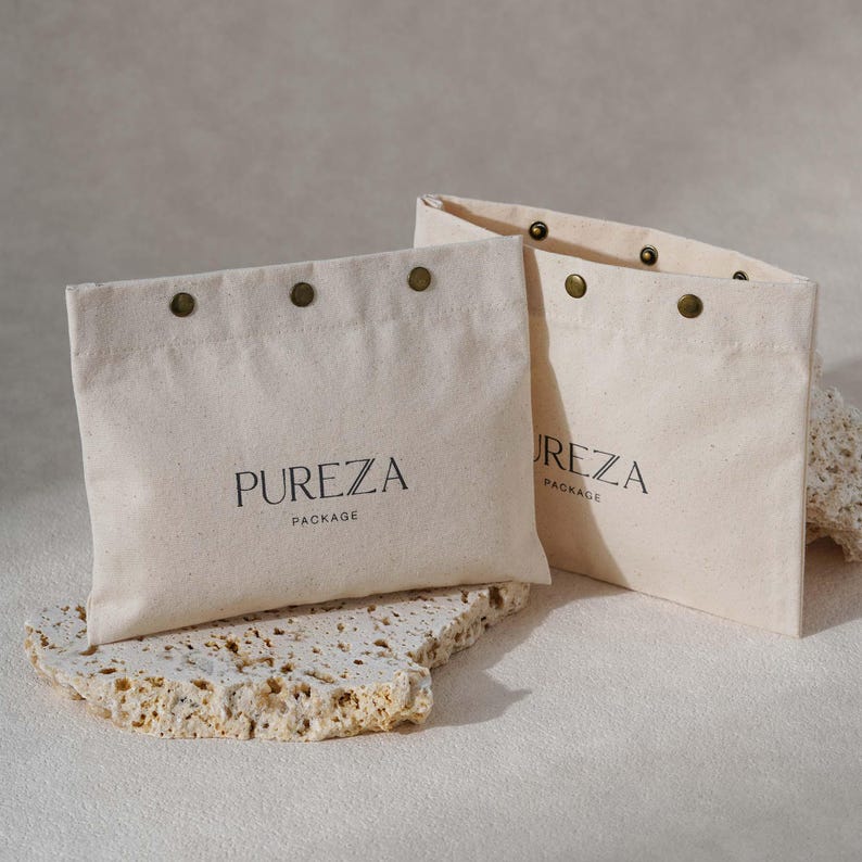 50pcs Thick Cotton Envelope Dust Bags: Custom Logo and size with snap B3-01 image 6