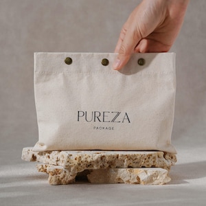 50pcs Thick Cotton Envelope Dust Bags: Custom Logo and size with snap B3-01 image 2