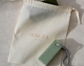 50pcs A5 Beige Cotton Drawstring Bag:  Custom Logo & size, Dust cover bag A5-01