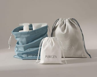 50pcs Custom Velvet Drawstring Bags with Logo, Personalized Jewelry Pouches for Gifts & Products Packaging