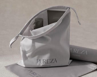 50pcs Pure Cotton Drawstring Bags: Custom Logo Jewelry pouch Clothes Dust Bags FC-01