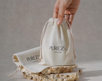 50pcs Cotton-Polyeste drawstring Dust Bags for cosmetics, clothes, gift bag LIN-01