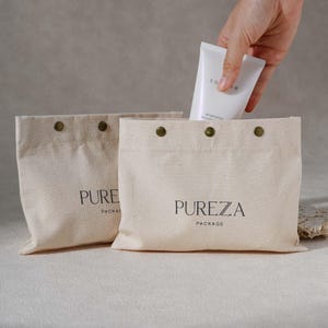 50 bolsas guardapolvo de algodón grueso tipo sobre: Logotipo y tamaño personalizados con broche B3-01