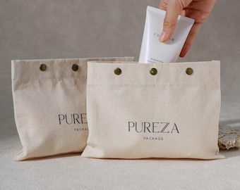 50pcs Thick Cotton Envelope Dust Bags: Custom Logo and size with snap B3-01