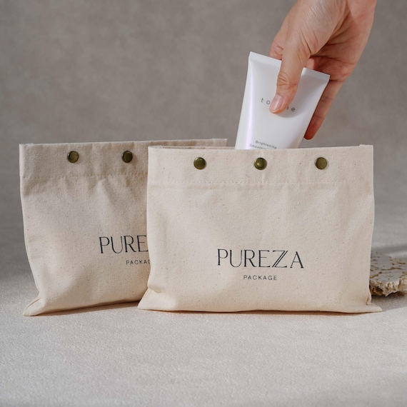 50pcs Thick Cotton Envelope Dust Bags: Custom Logo and size with snap B3-01