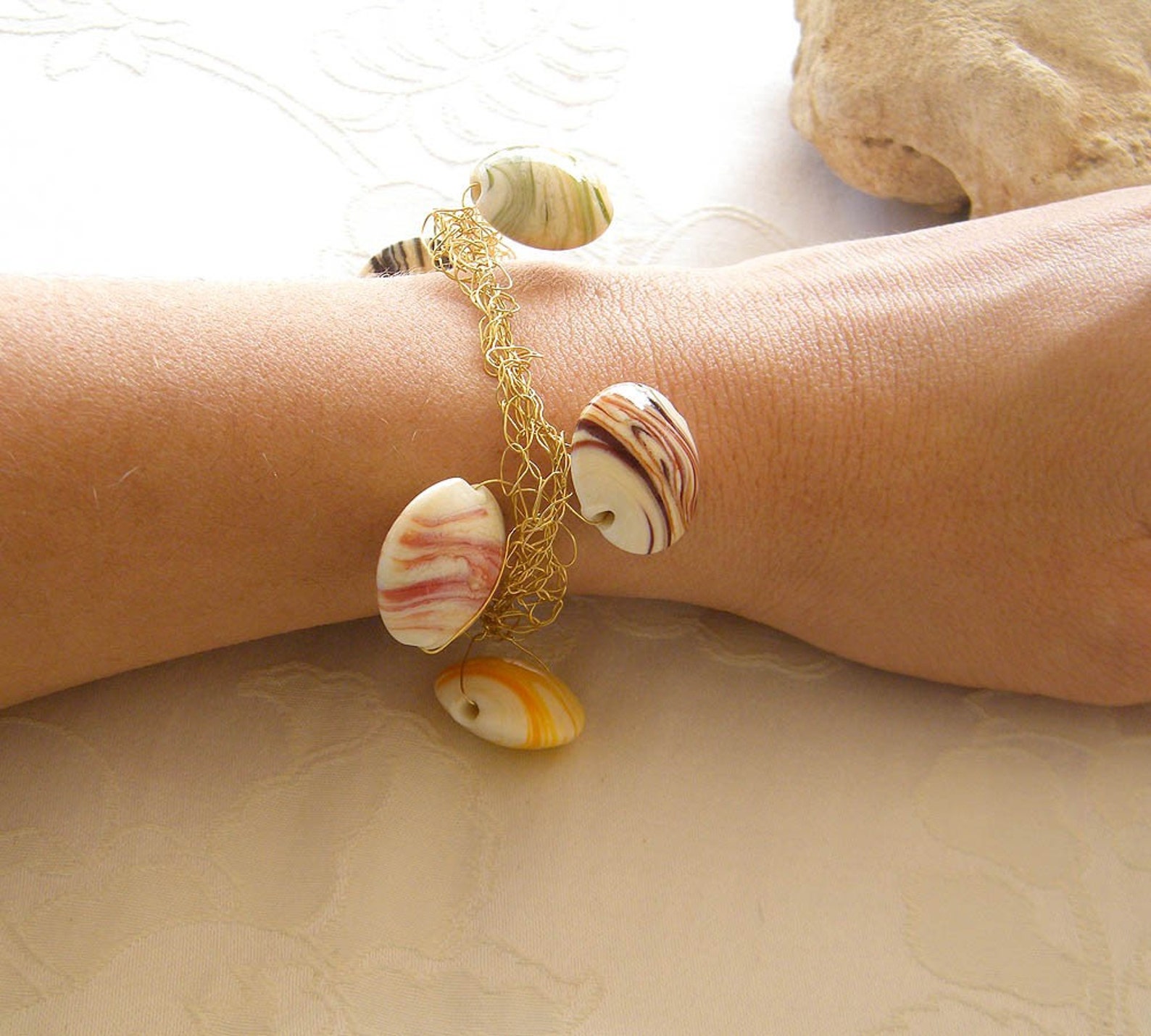 Boho Wedding Bracelet Crochet Hook Jewelry Crochet Hook Etsy