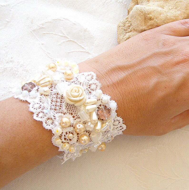 Bridal Cuff, Romantic Wide Cuff Bracelet, Floral Bridal Jewelry