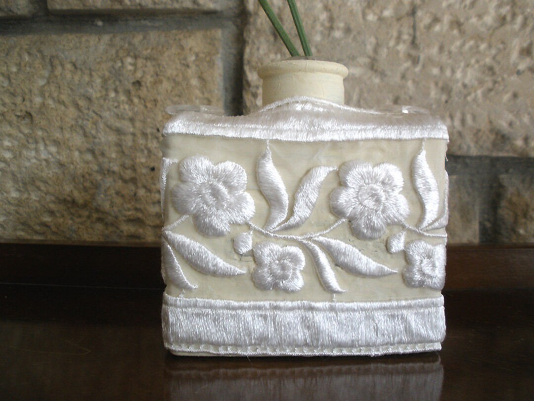 Laced Glass Bottle Table Decor Shabby Chic Decor Lace Etsy