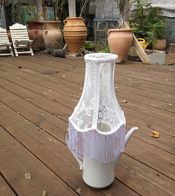 White Vintage Lace Lamp Shade Free Shabby Chic New Zealand White Vintage Lace Lamp Shade Free, Shabby Chic White Lamp Shade