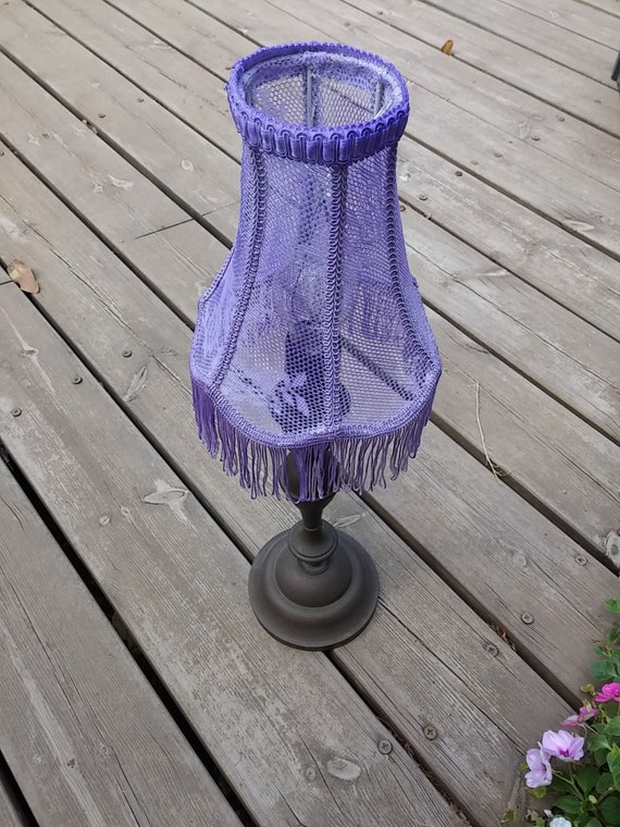 Shabby Chic Purple Lamp Lavender lamp shade | Etsy