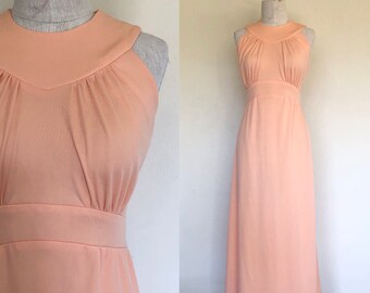 peach halter dress