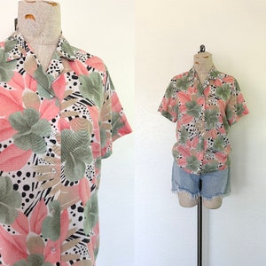 トップス Karen Kane flower pattern rayon shirt Florals | Karen Kane