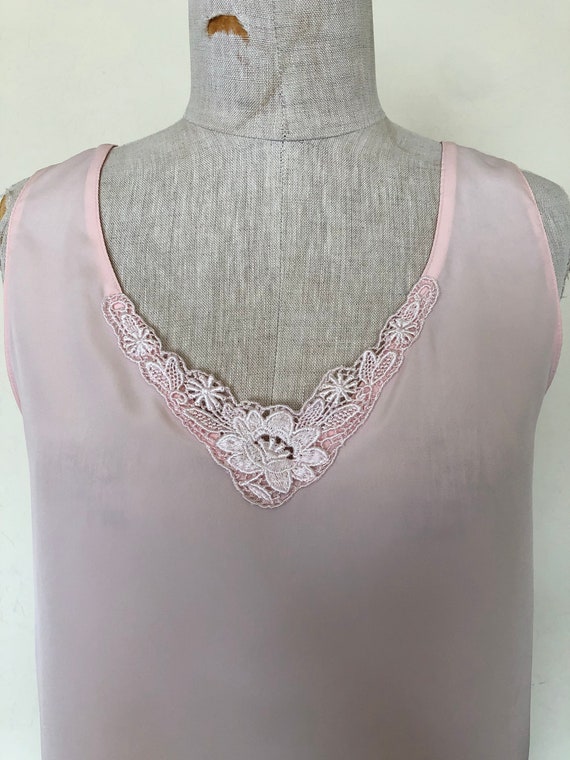 80’s Camisole Top Vintage Light Peach Pink Sleeve… - image 7