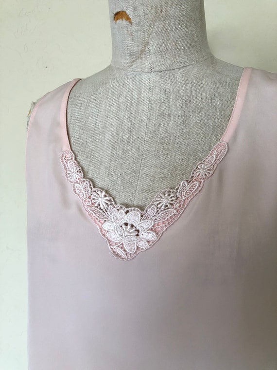 80’s Camisole Top Vintage Light Peach Pink Sleeve… - image 4